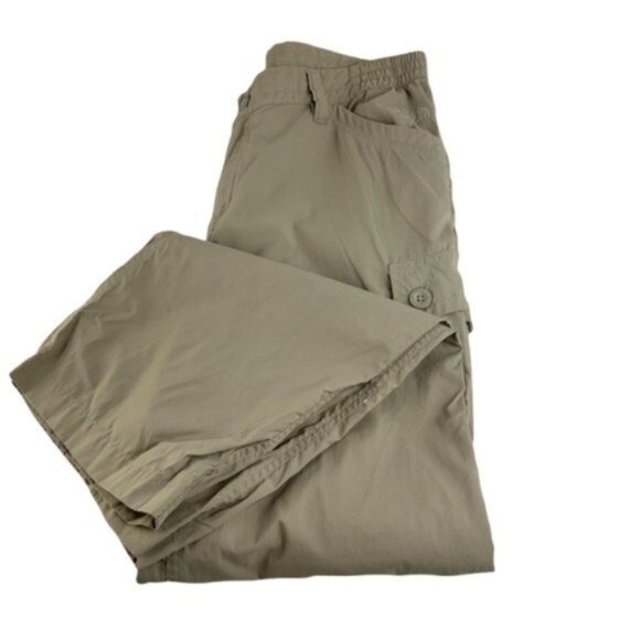 North Face Zipper Off Cargo Convertible Pants Shorts Tan Nylon - Picture 2 of 7
